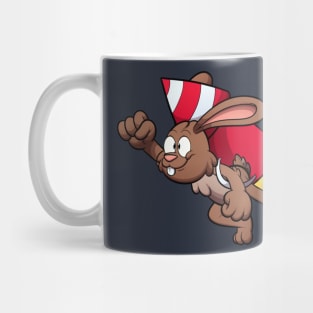 Rabbit With Firework Jetpack Mug